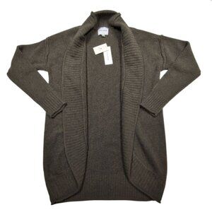 Pink Rose Cardigan Sweater Womens Medium Open Front Knit